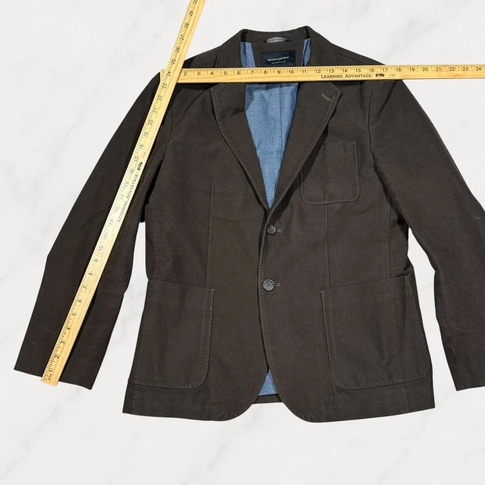 NWOT Banana Republic Mens 42S Tailored Slim Fit Cotton Blazer Brown 363817-00